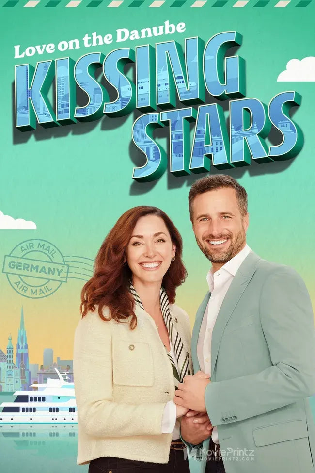 Love on the Danube Kissing Stars Poster