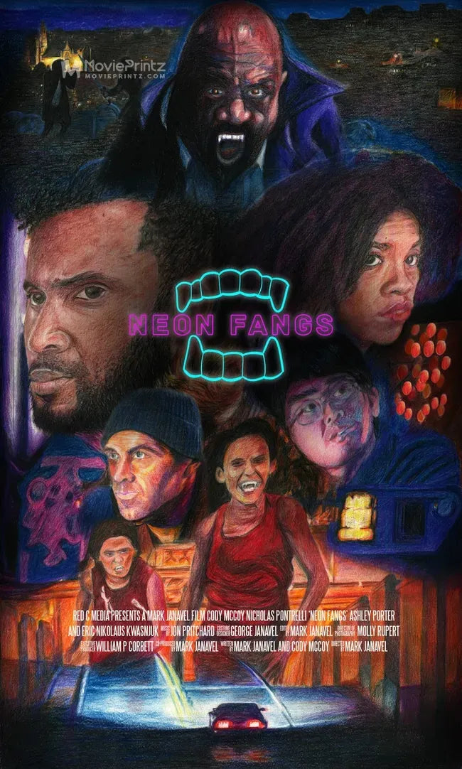 Neon Fangs Poster