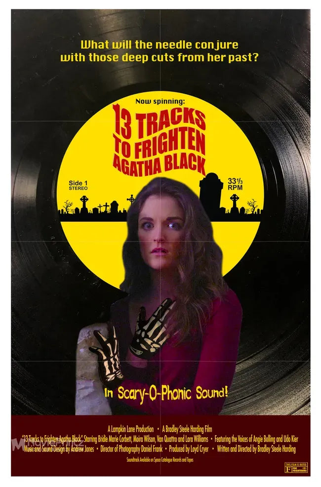 13 Tracks to Frighten Agatha Black Poster