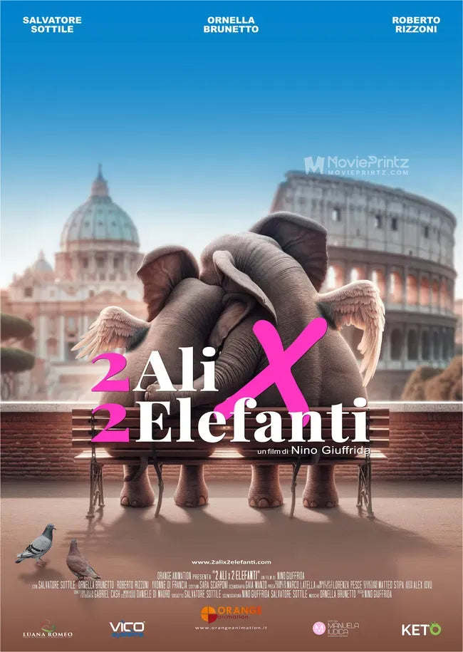 2 Ali x 2 Elefanti Poster