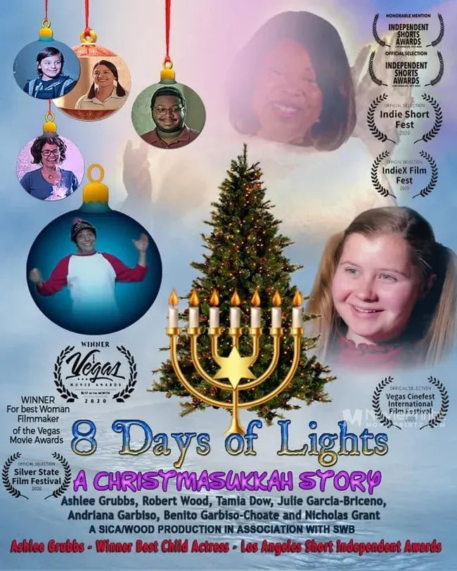 8 Days of Lights Christmasukkah Story Poster