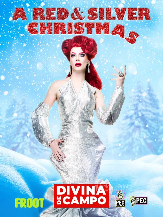 A Red & Silver Christmas Poster