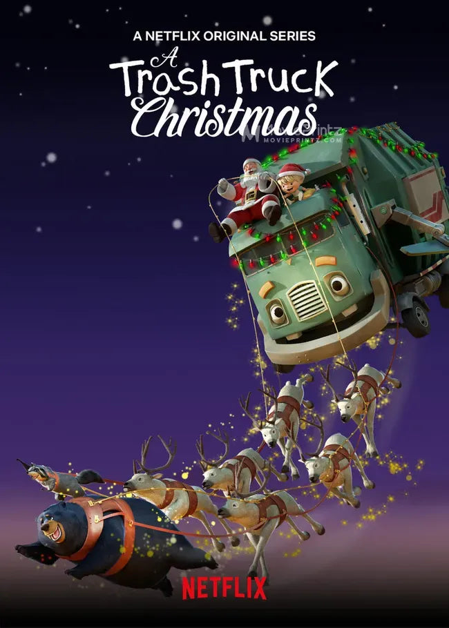 A Trash Truck Christmas Poster