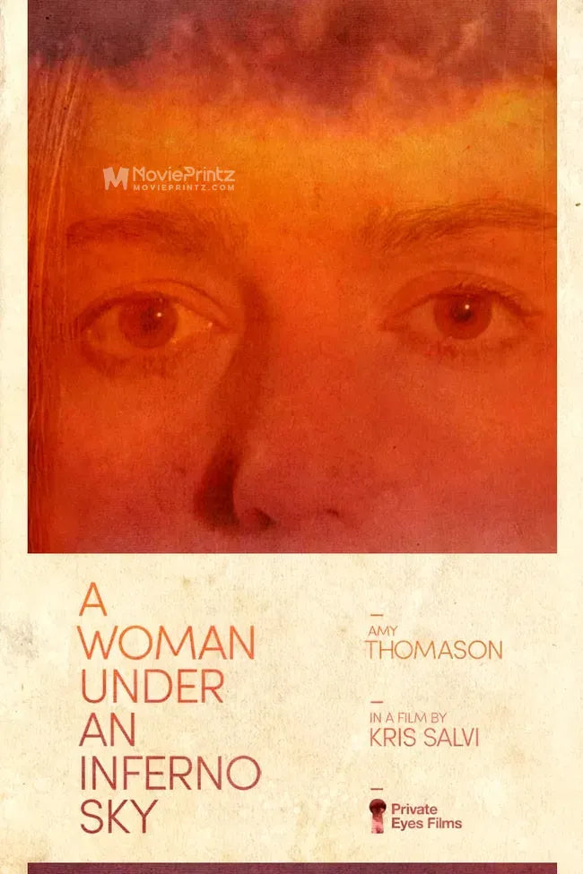 A woman under an inferno sky Poster