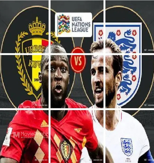 Belgium vs England Poster