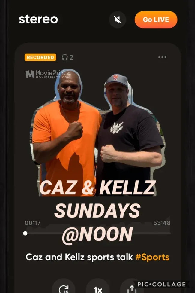 Caz & Kells Sports Talk Show Poster