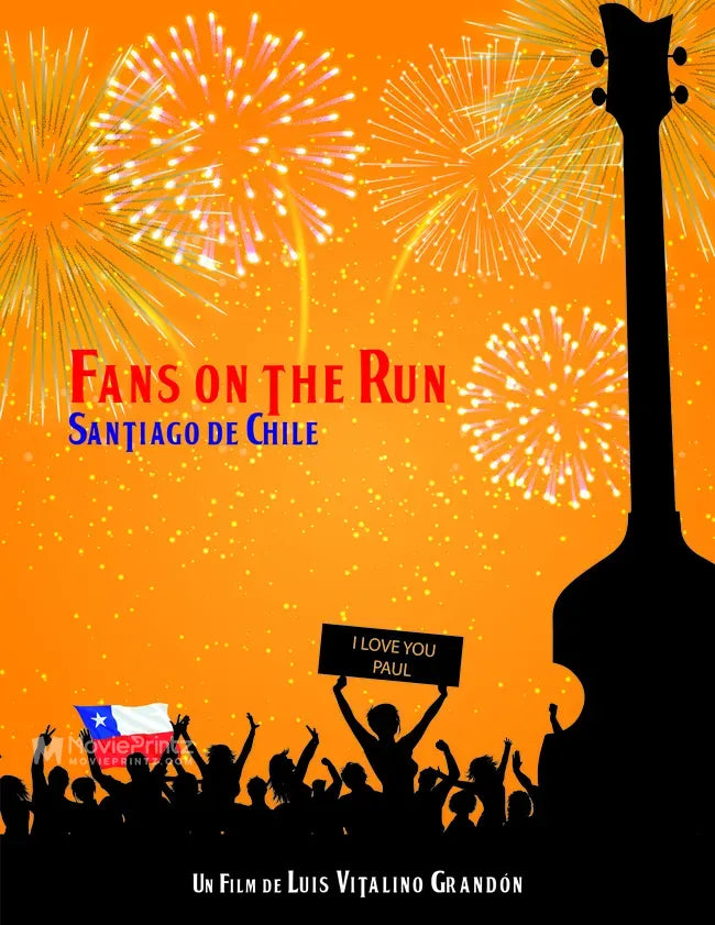 Fans on the run: Santiago de Chile Poster