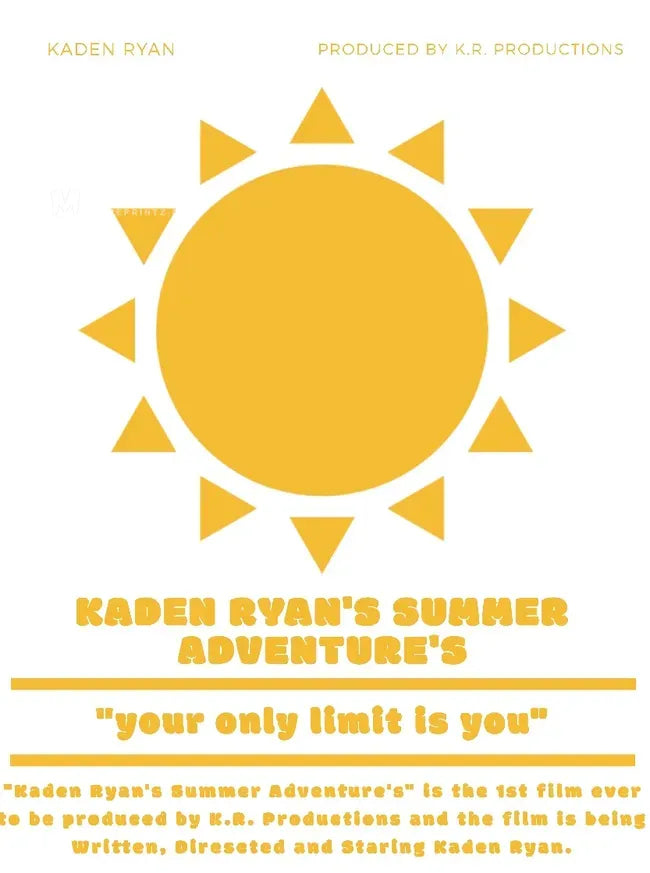 Kaden Ryan's Summer Adventure's Poster