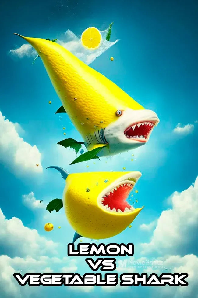 Lemon vs vegetable shark Poster