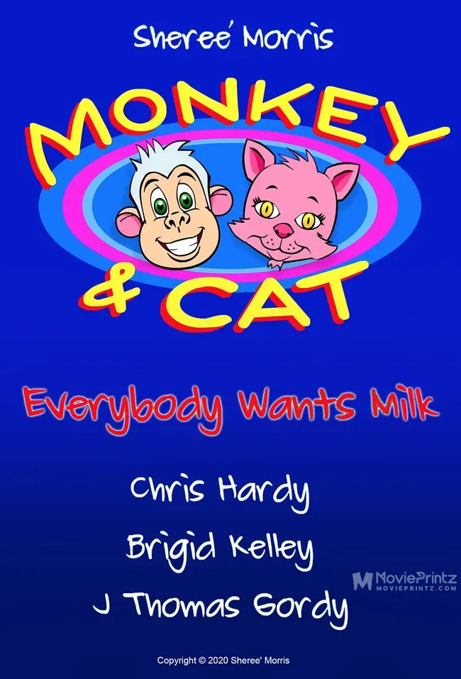 Monkey & Cat Poster