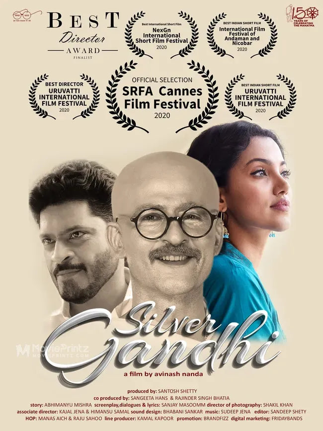 Silver Gandhi Poster