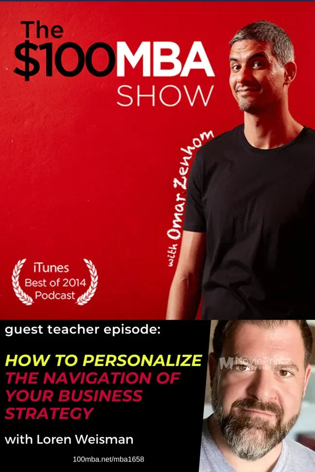 The $100 MBA Show. How to Personalize the Navigation of your Business Strategy. Guest Teacher Loren Weisman. Poster