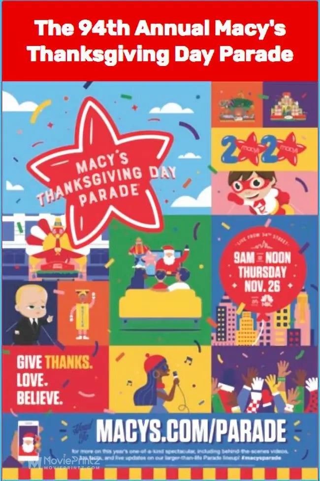 The 94th Annual Macy's Thanksgiving Day Parade Poster