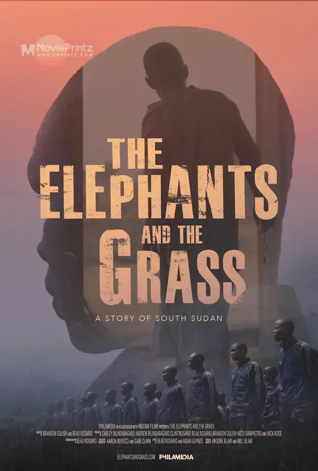 The Elephants and the Grass Poster