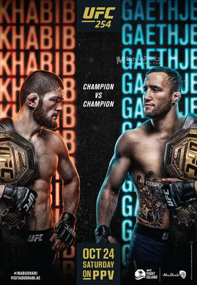 UFC 254: Khabib vs Gaethje Poster