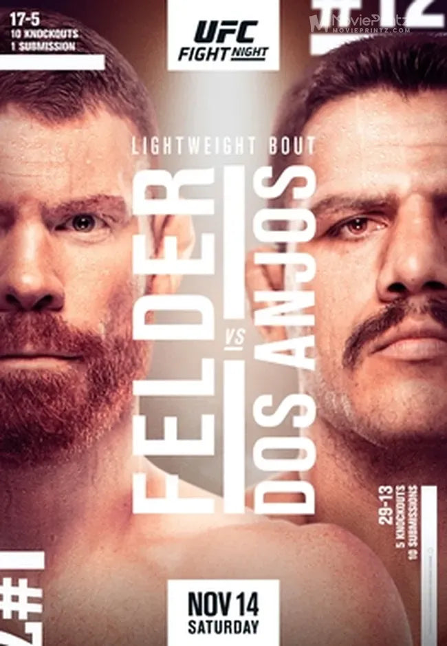 UFC Fight Night 182: Felder vs Dos Anjo Poster