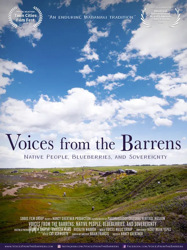 Voices from the Barrens: Native People, Blueberries and Sovereignty Poster